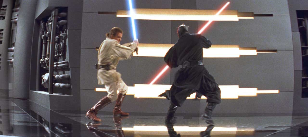 Obi-Wan dueling Maul