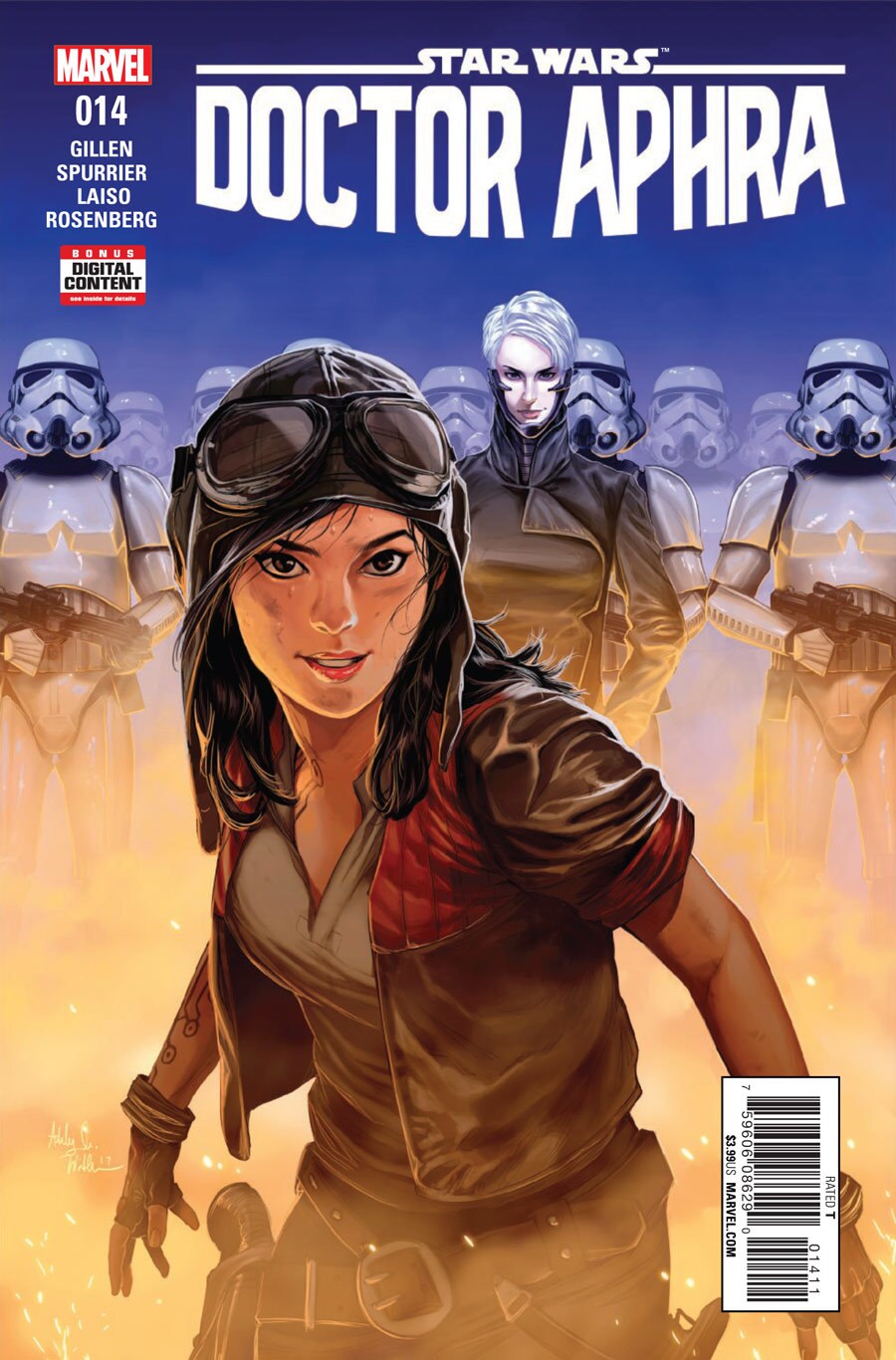 Doctor Aphra on the cover of Star Wars: Doctor Aphra number 14.