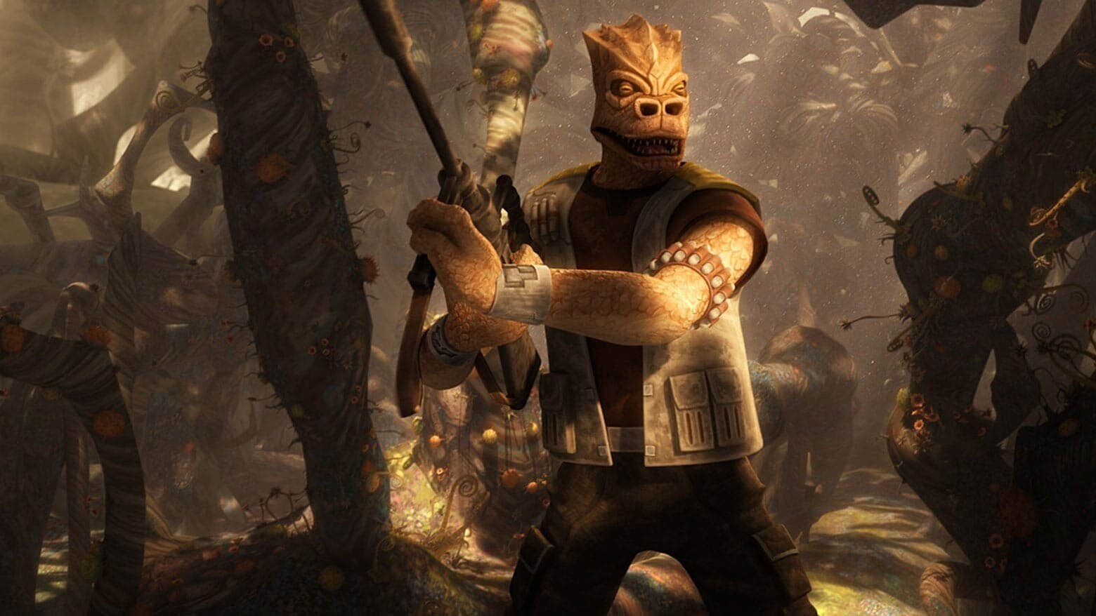 Dar was a Trandoshan hunter in The Clone Wars