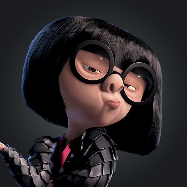 Edna 'E' Mode, voiced by Brad Bird, in The Incredibles and Incredibles 2 