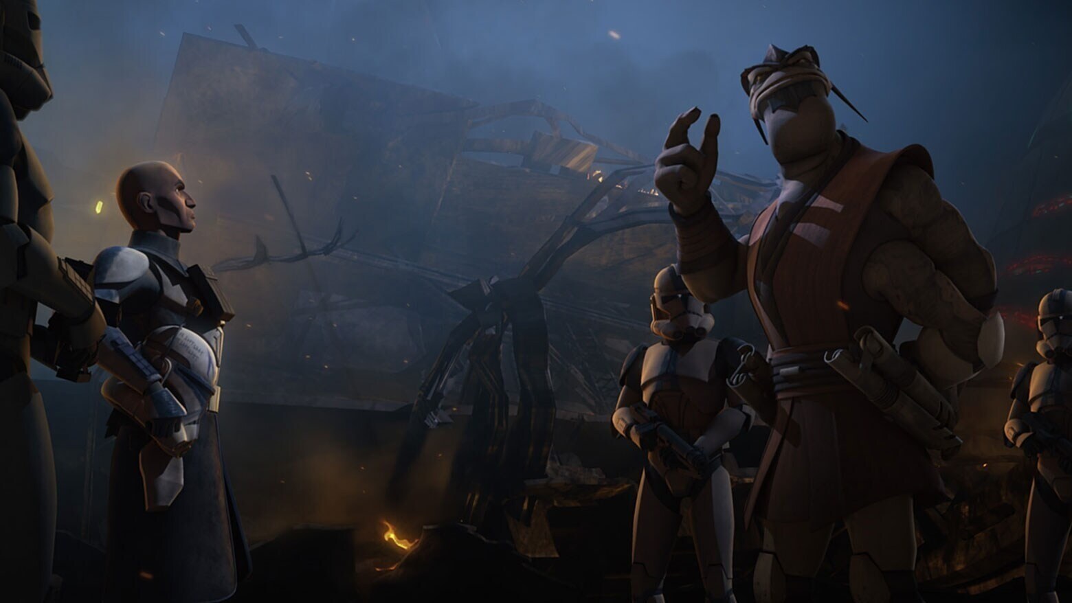 Captain Rex and General Krell in The Clone Wars