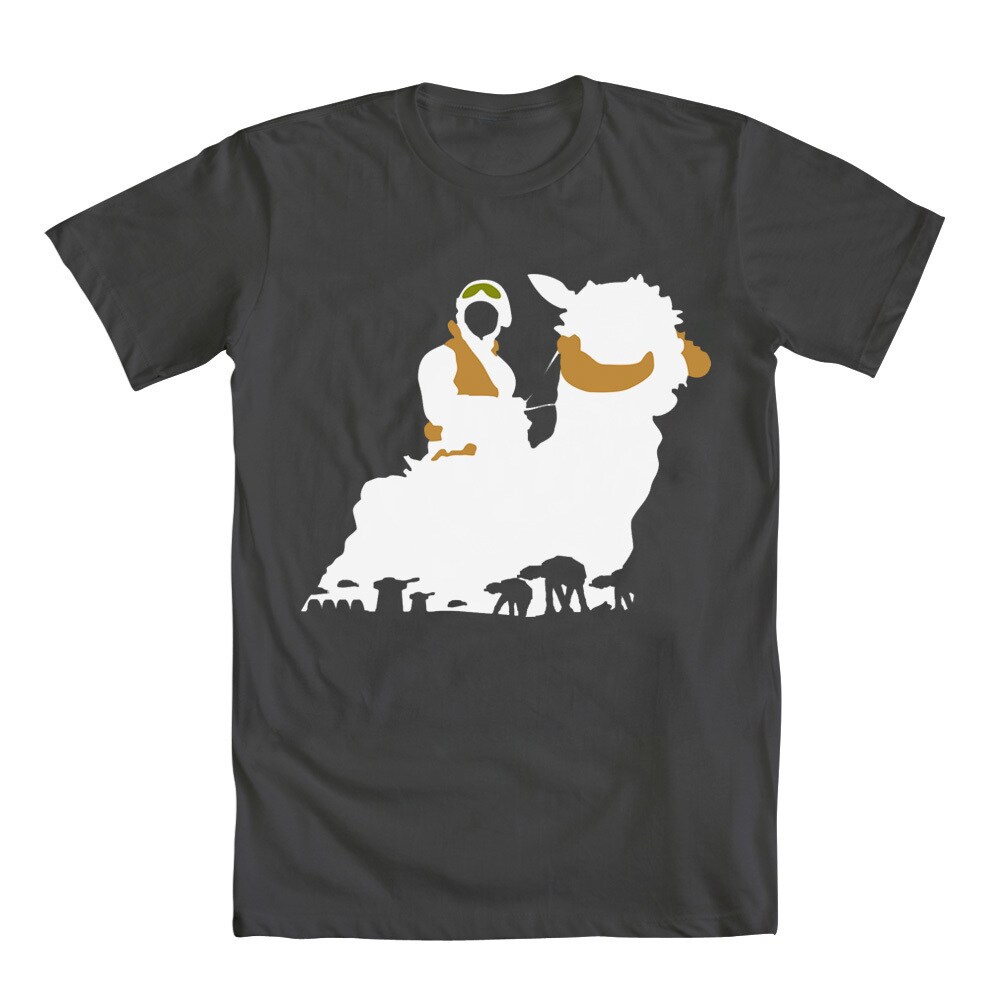T-shirt with the image of a Tauntaun Rider.