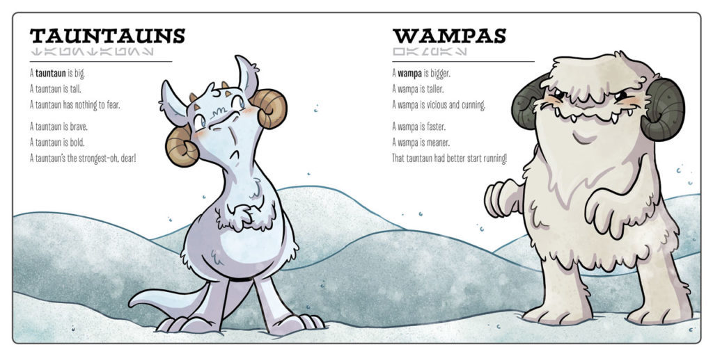 Star Wars creatures Big and Small tauntaun and wampa spread