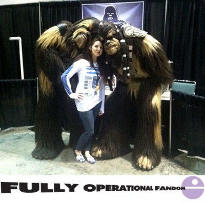 Amy Ratcliffe with Wookiee friends