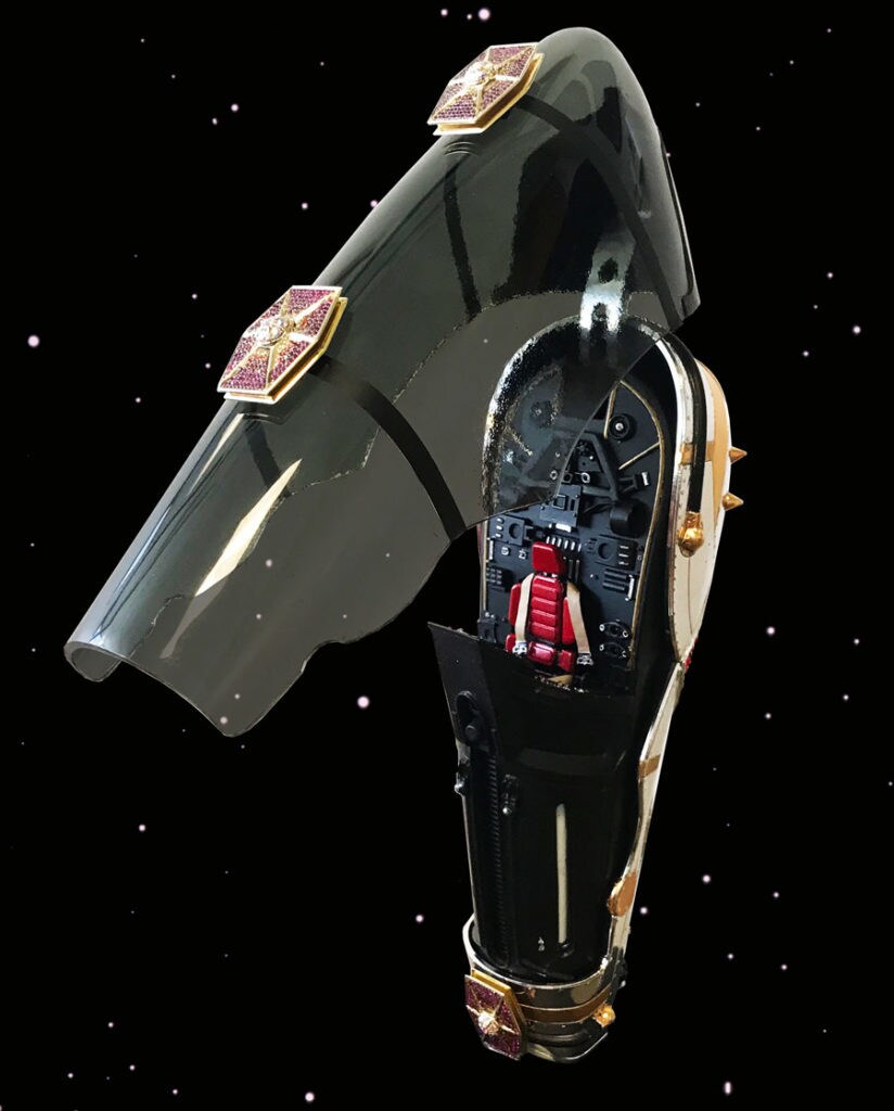 Christian Louboutin's Star Wars-inspired Space Shoe art piece.