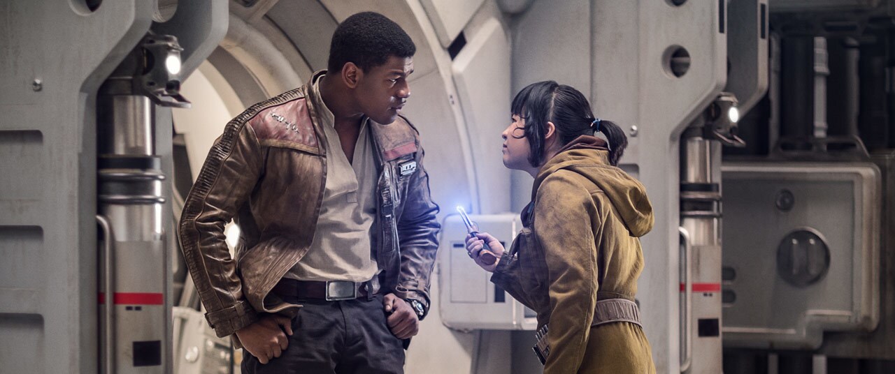 Rose Tico confronts Finn with an electrified stunner.