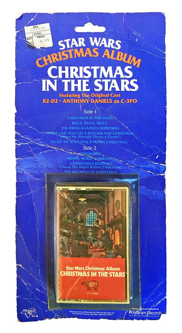 The carded cassette for the album Christmas in the Stars.