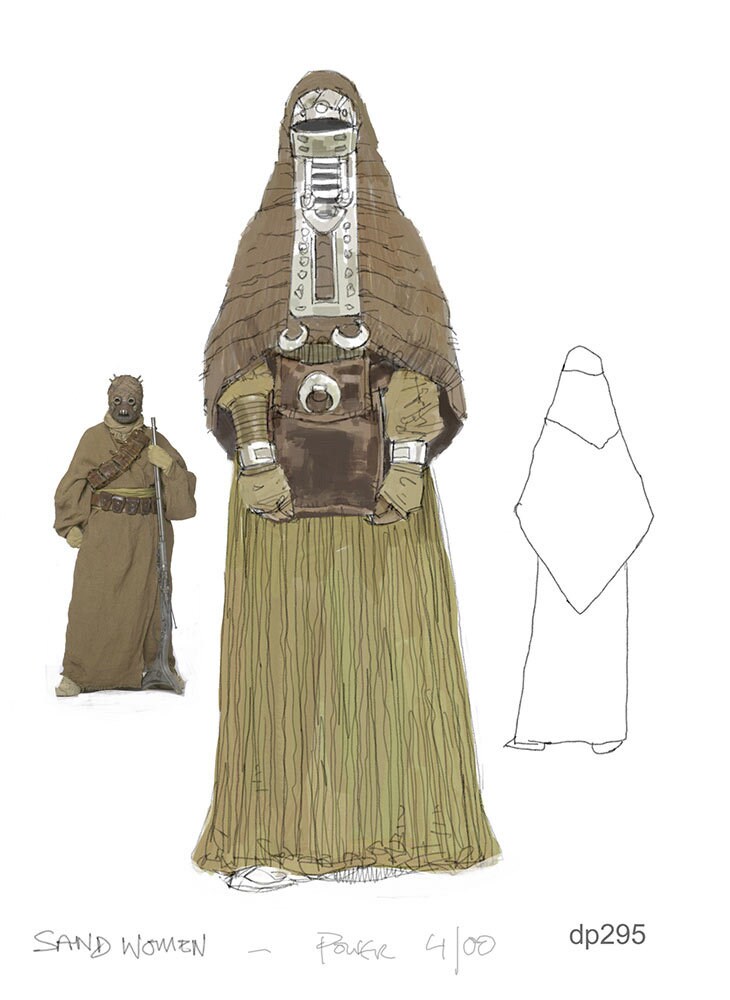 Tusken Raider's costume design concept art