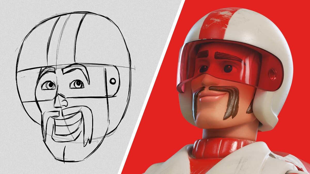 How to Draw Duke Caboom from Toy Story 4 | Draw With Pixar