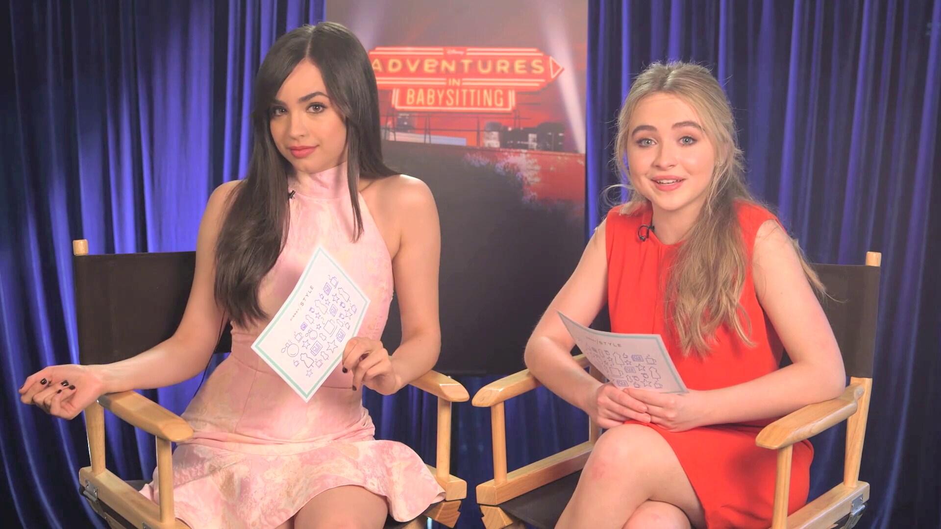 Sabrina Carpenter and Sofia Carson Interview Each Other about Adventures in  Babysitting | Disney Video