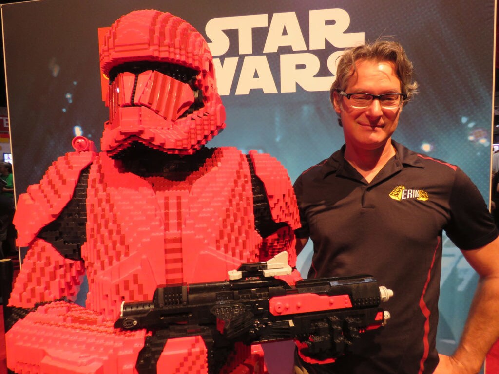 LEGO Sith trooper model with LEGO Master Builder Erik Varszegi 