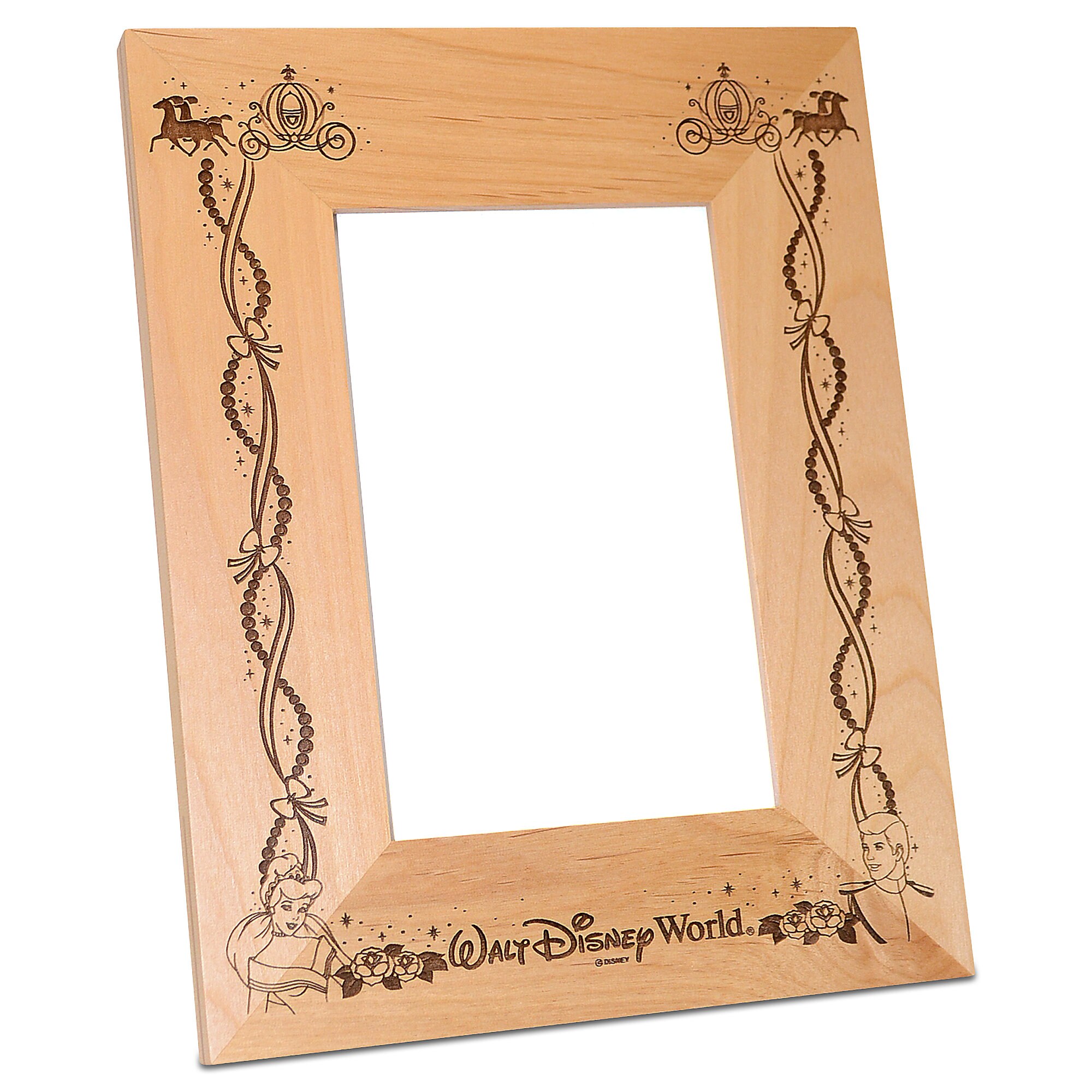 Walt Disney World Cinderella Wedding Photo Frame by Arribas - Personalizable