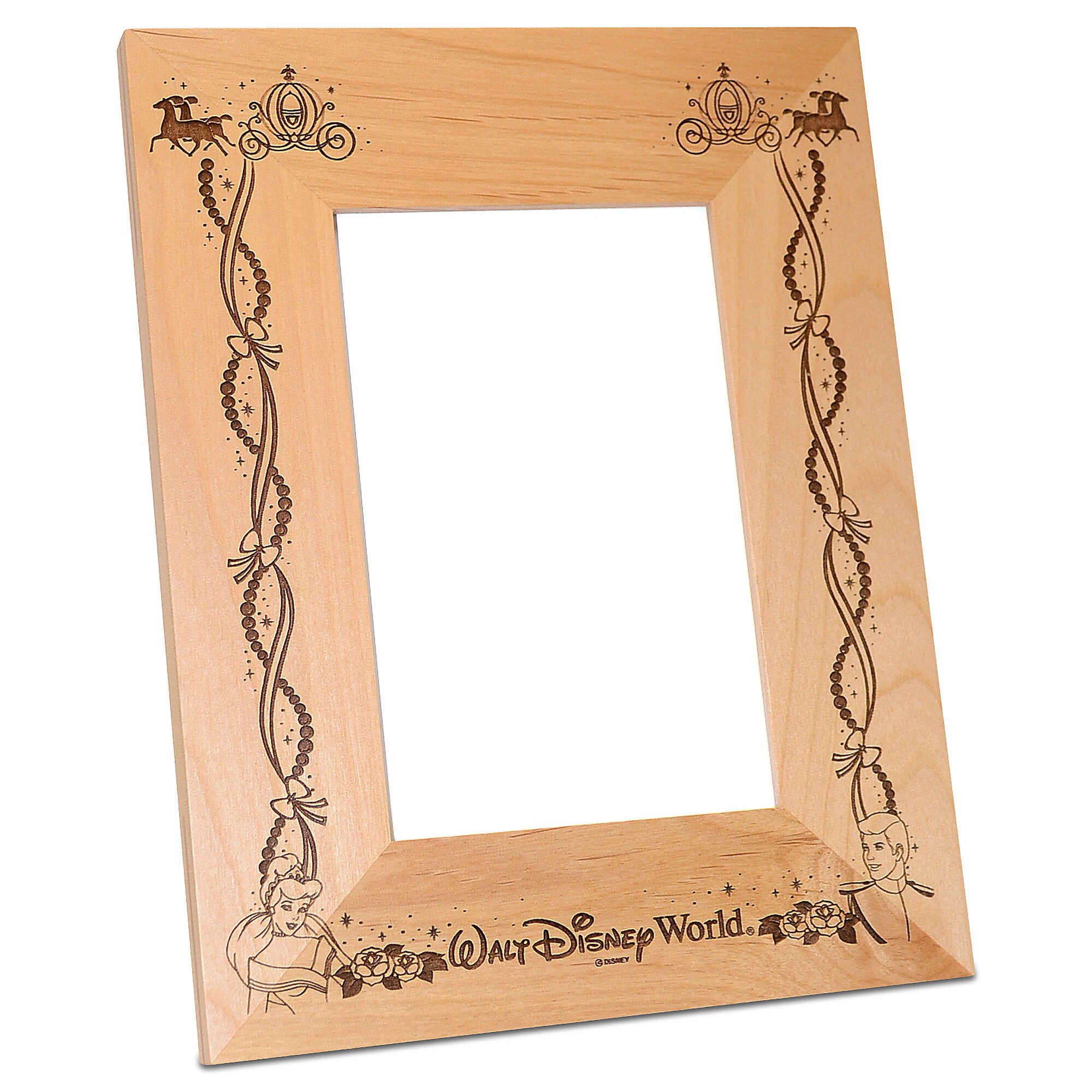 Walt Disney World Cinderella Wedding Photo Frame by Arribas - Personalizable