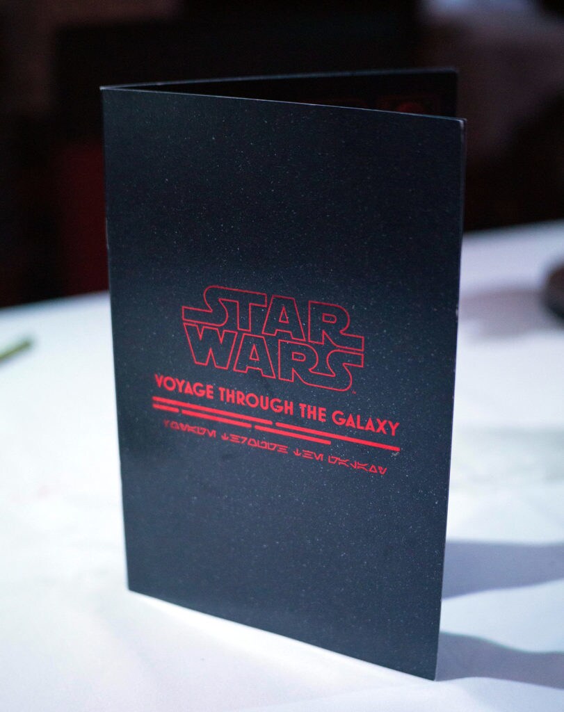 Star Wars Day at Sea dessert menu.