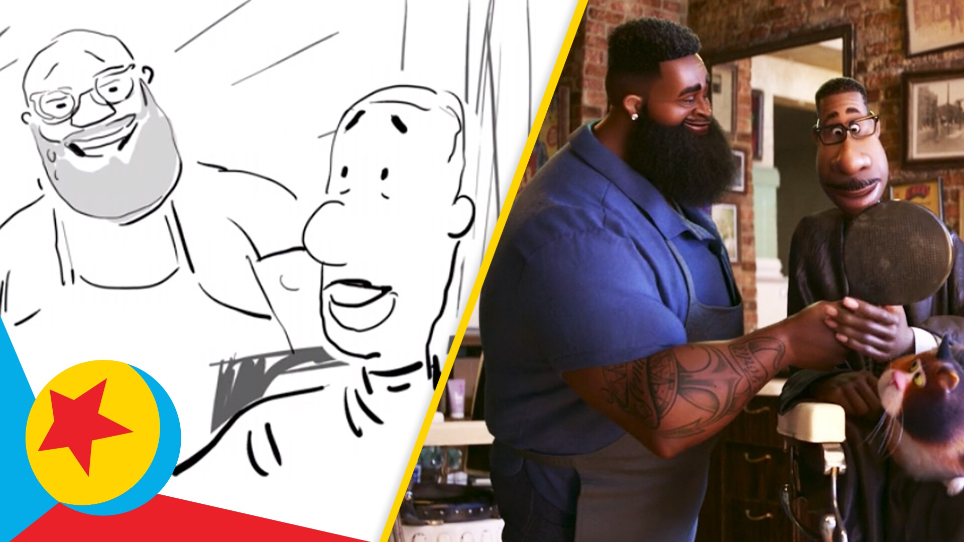Joe Enters the Barbershop in Soul| Pixar Side by Side | Pixar