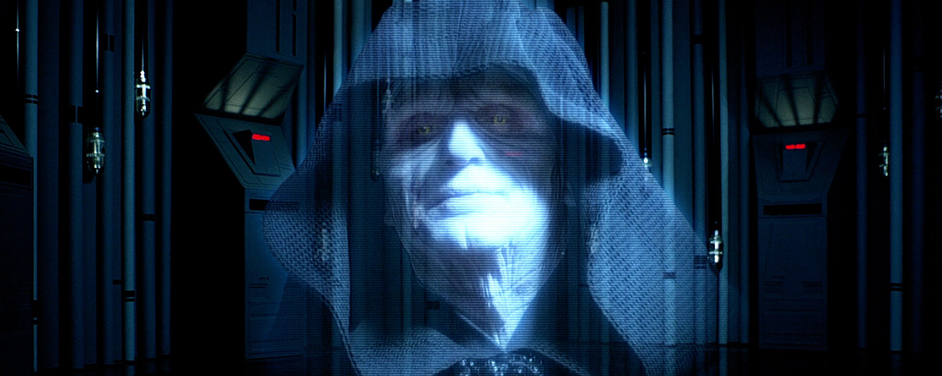 A hologram of Emperor Palpatine.