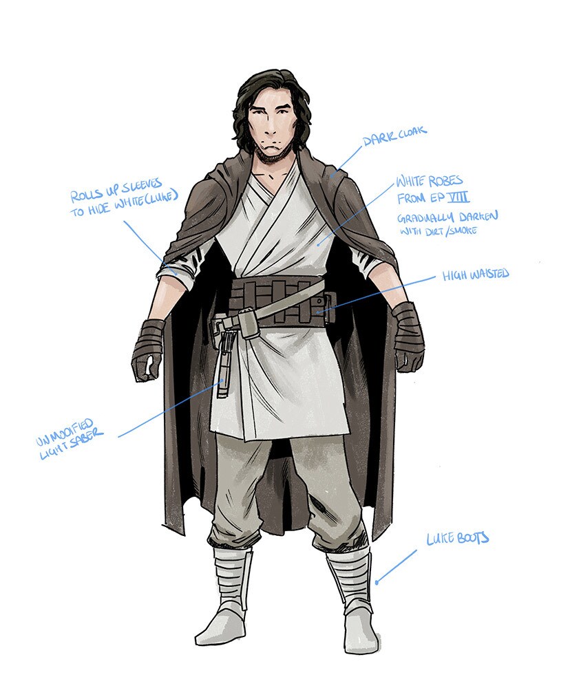Concept art for young Ben Solo.