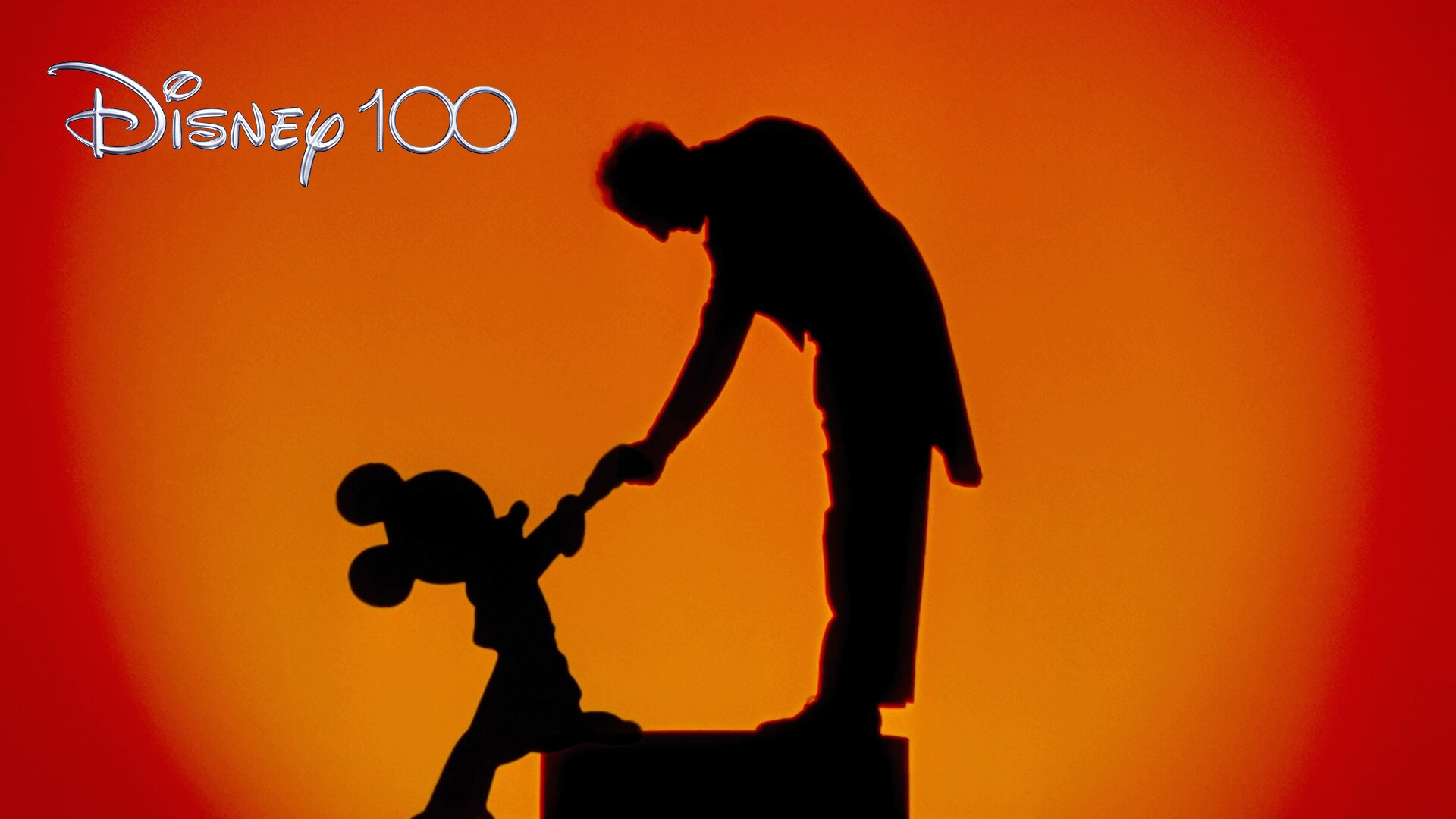 Walt Disney And Mickey Mouse Silhouette