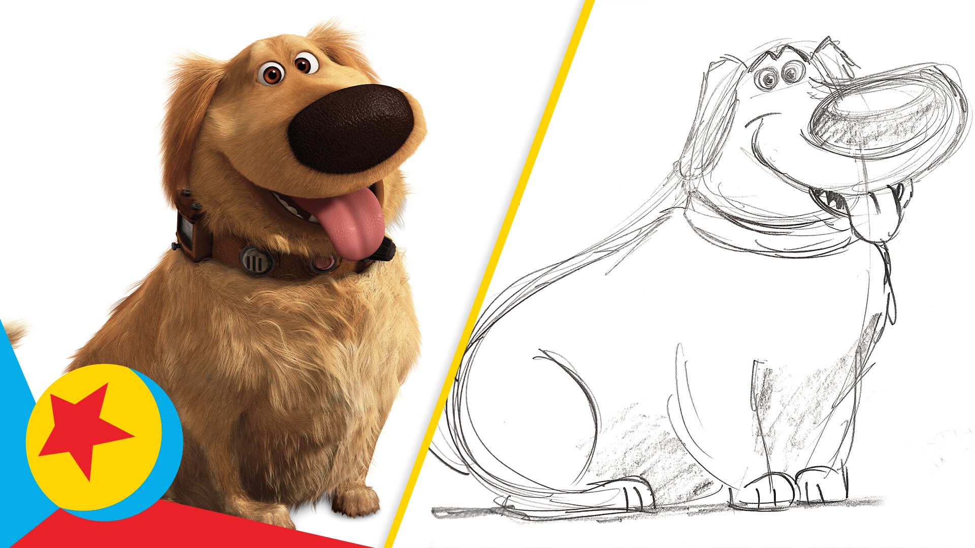 How to Draw Dug from Up and Dug Days | Draw With Pixar | Pixar