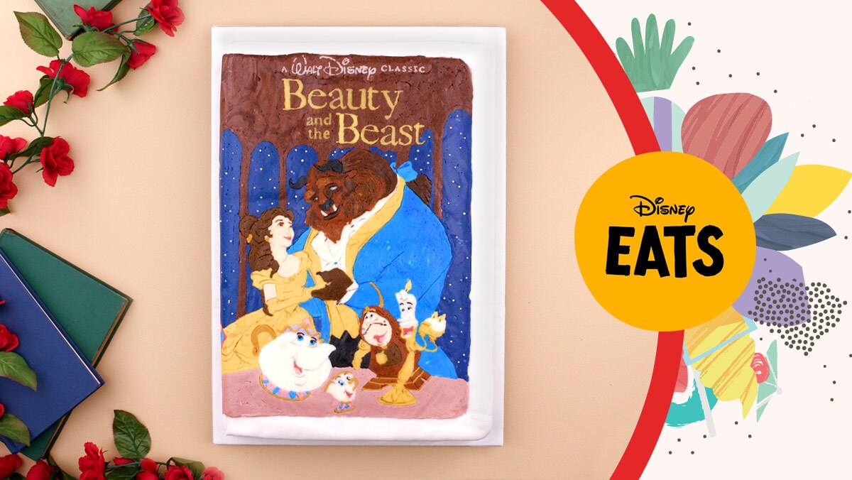 Beauty and the Beast VHS Sheet Cake | Disney Eats