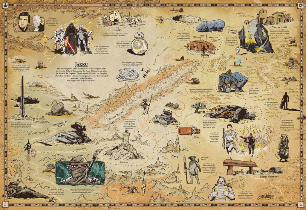 star wars map poster