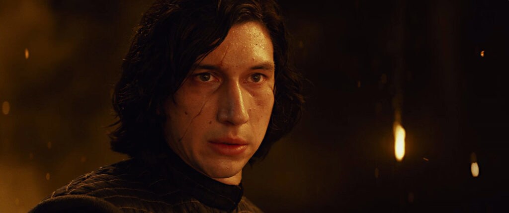 Kylo Ren with facial scars.