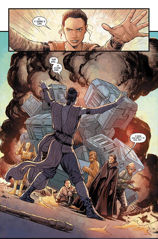 A page from Marvel's Journey to Star Wars: The Rise of Skywalker - Allegiance #4