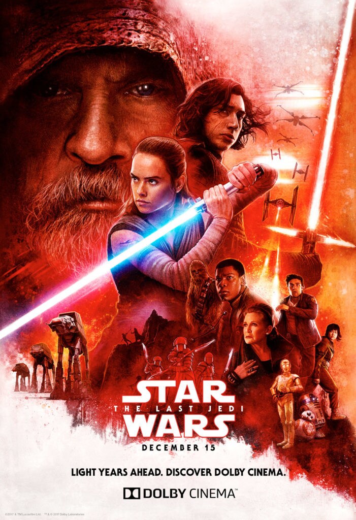 The theatrical poster for Star Wars: The Last Jedi.