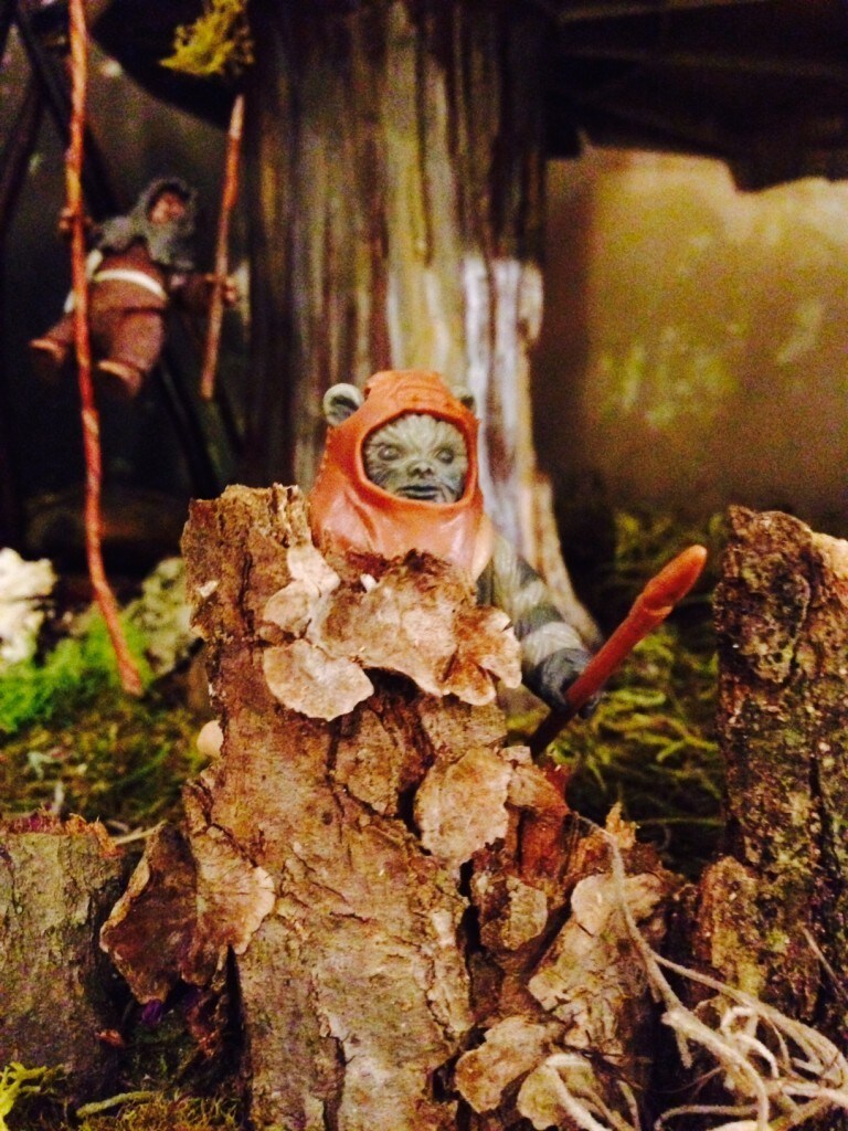 A perfectly camouflaged Ewok scout.