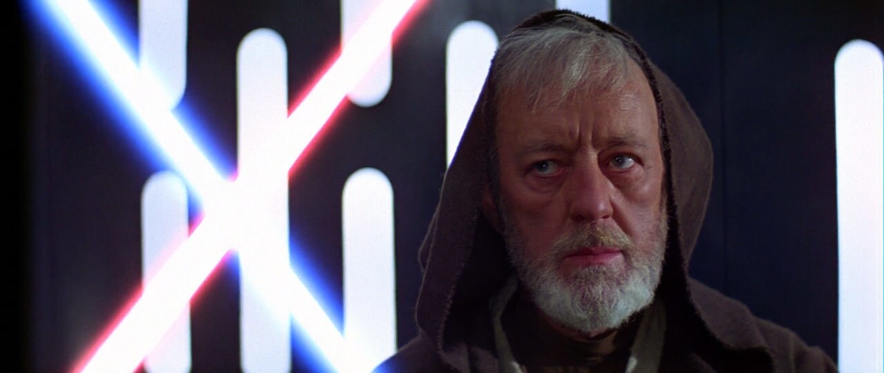 Obi-Wan vs. Darth Vader in Star Wars: A New Hope