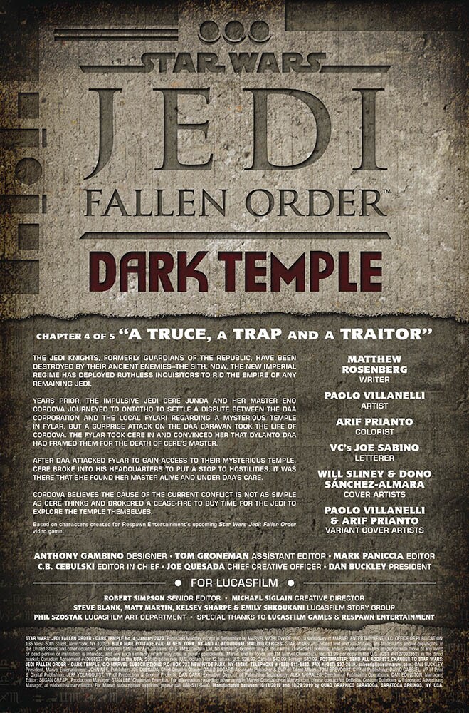 A page from Jedi: Fallen Order Dark Temple issue #4.