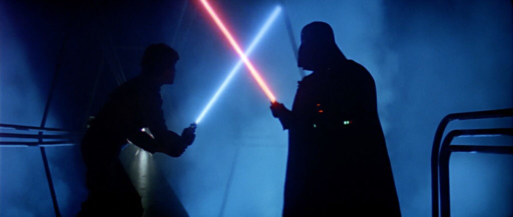 The lightsaber duel between Luke and Darth Vader in The Empire Strikes Back.