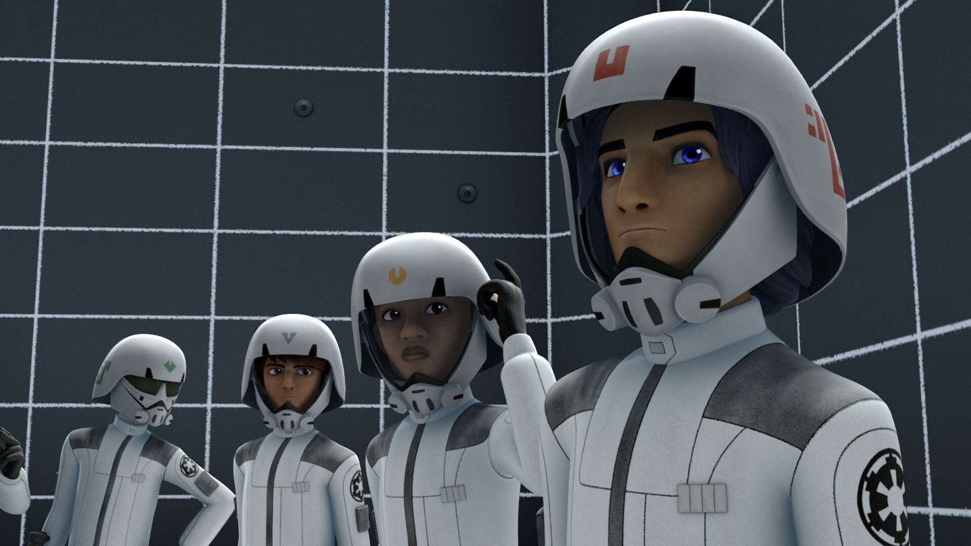 Ezra goes undercover as a cadet at the Lothal Imperial Academy in Star Wars Rebels