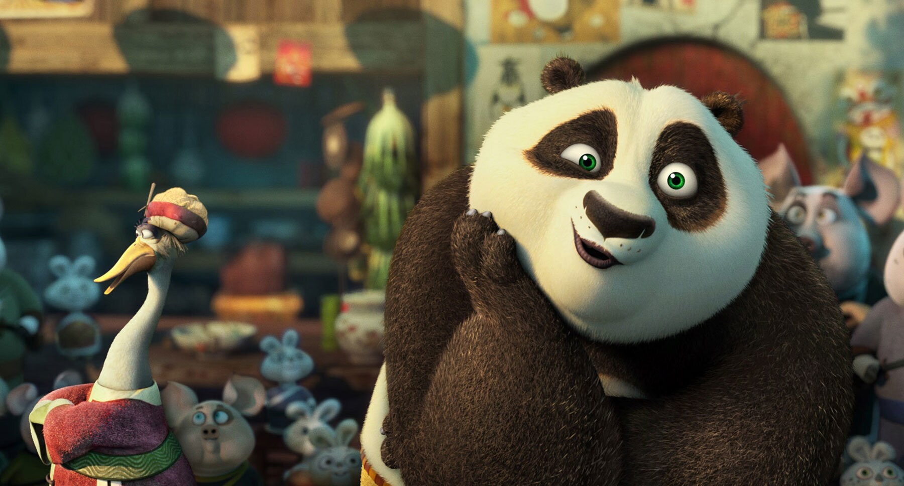 Po (Jack Black) in the movie "Kung Fu Panda 3"