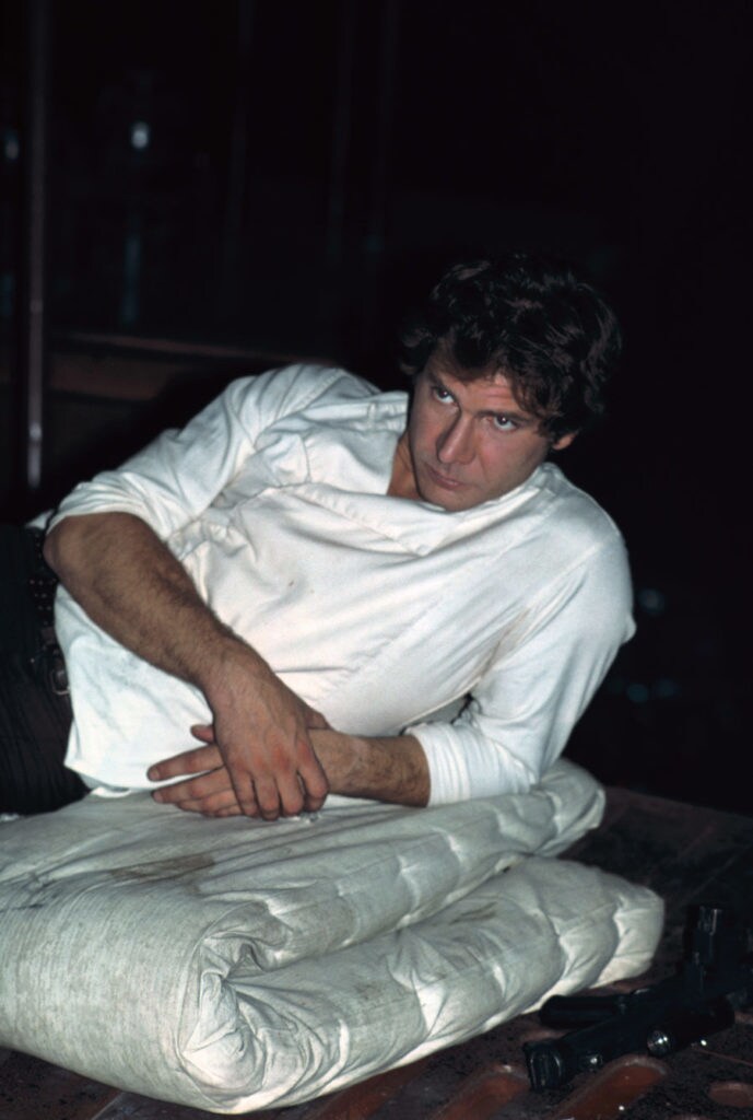 Harrison Ford takes a break shooting The Empire Strikes Back, from the book Star Wars Icons: Han Solo.