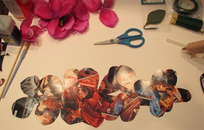 Paper rose crafting with Star Wars comics