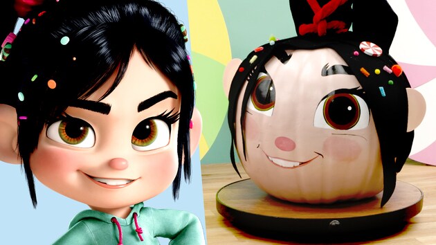 Halloween Pumpkin Painting: Vanellope from Wreck-It Ralph