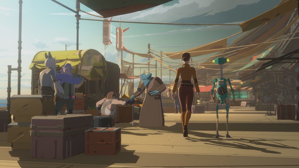 The Colossus marketplace in Star Wars Resistance.