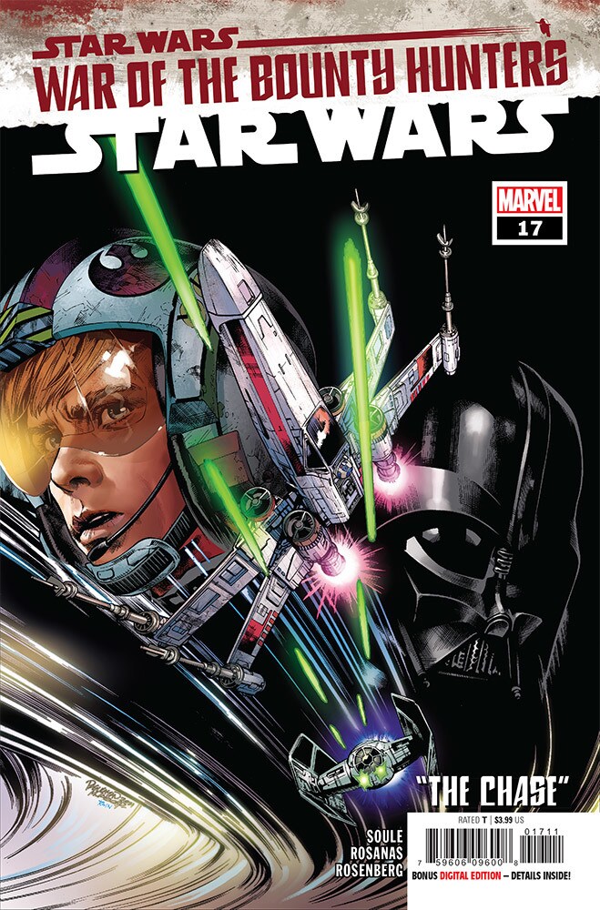 Luke Skywalker and Darth Vader on the cover of Marvel's Star Wars #17.