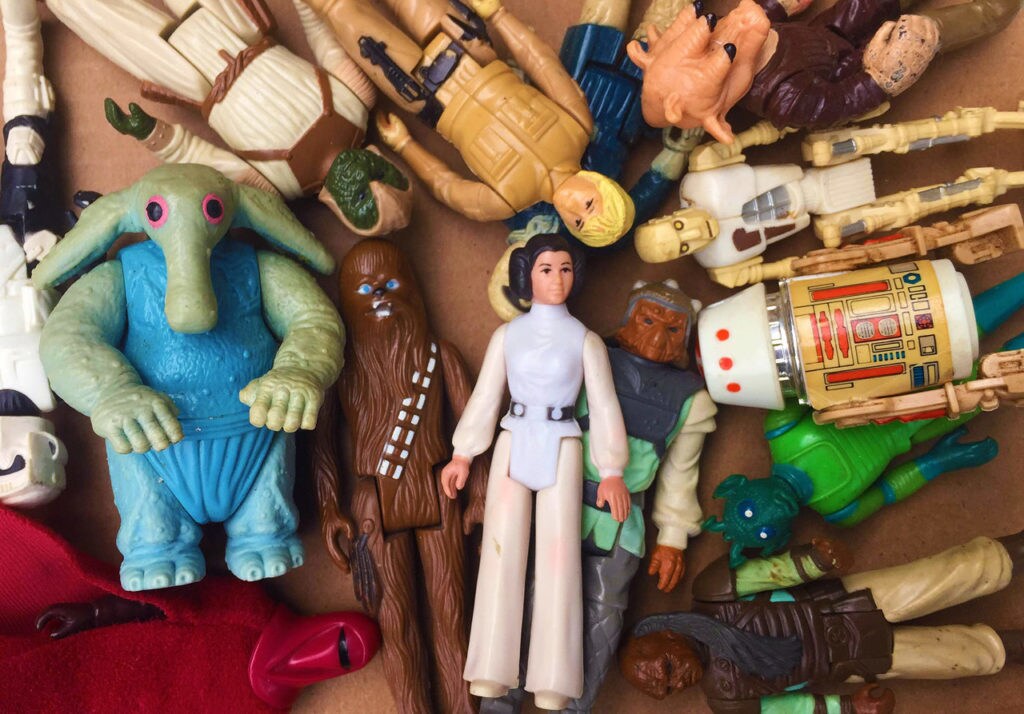 Vintage Star Wars action figures.