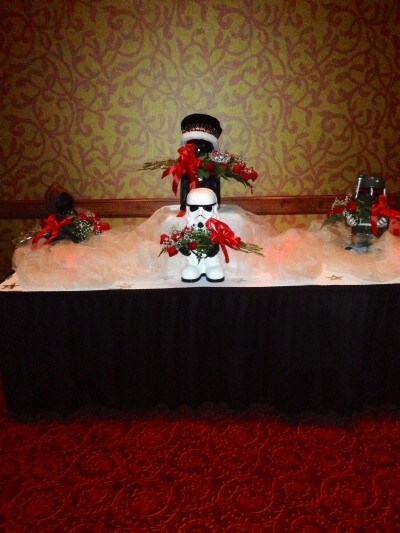 Star Wars prom - Stormtrooper guards the crowns