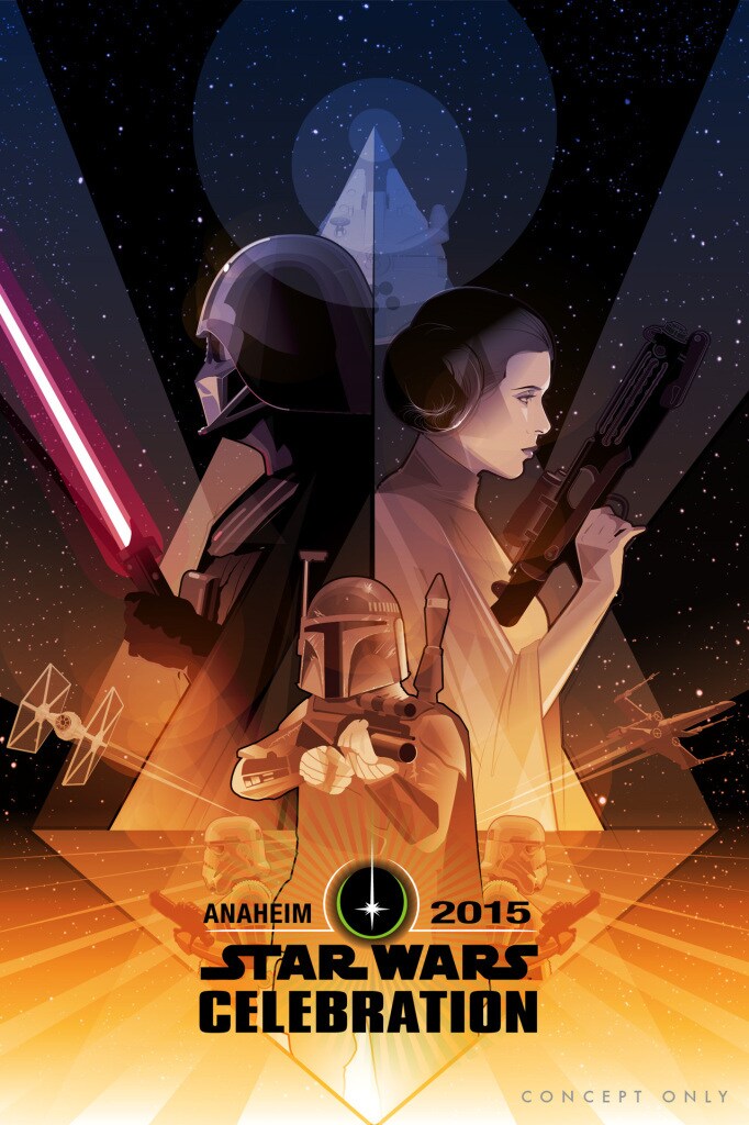 Star Wars Celebration poster by Craig Drake - Boba Fett