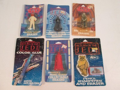 Return of the Jedi character erasers