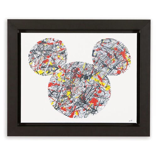 Mickey Mouse ''Drip Paint Mickey'' Framed Giclée on Canvas by Ethan