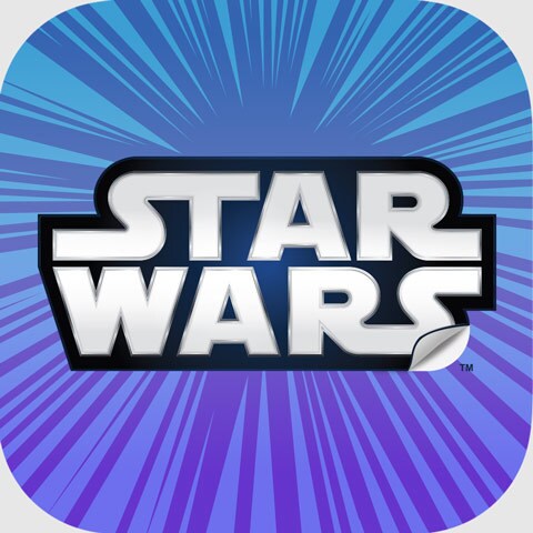 The Star Wars logo as a sticker.