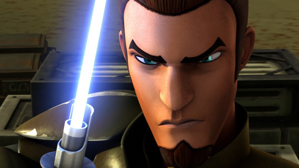 Kanan with lightsaber in Star Wars Rebels