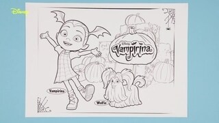 Vampirina - Tuto - Comment colorier Vampirina et Wolfie