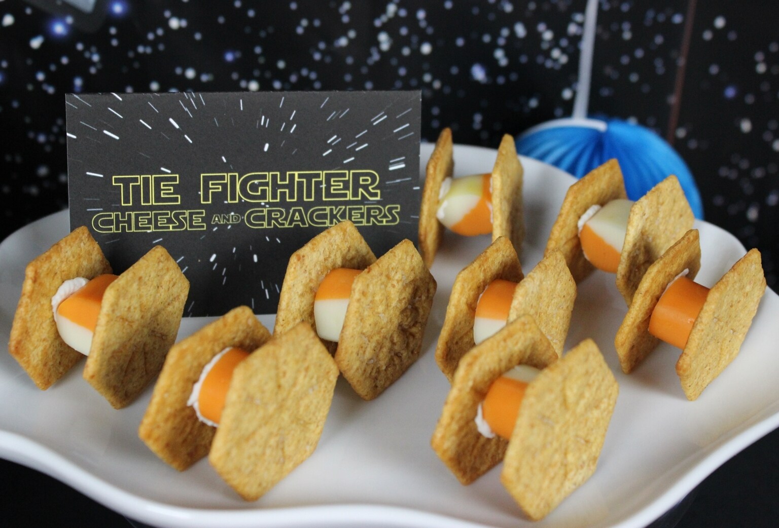 TFA party - TIE Fighter Cheese and Crackers