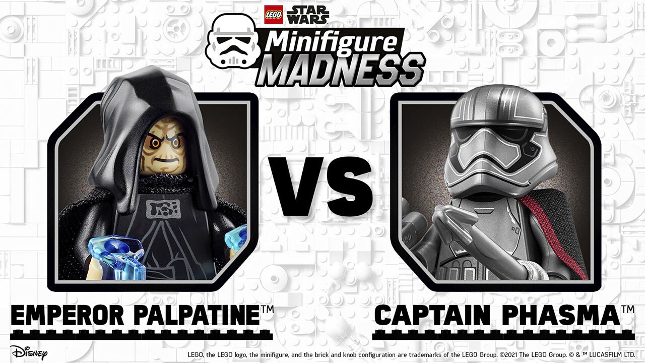 LEGO Star Wars 2021 Minifigure Madness Tournament Emperor Palpatine vs. Captain Phasma