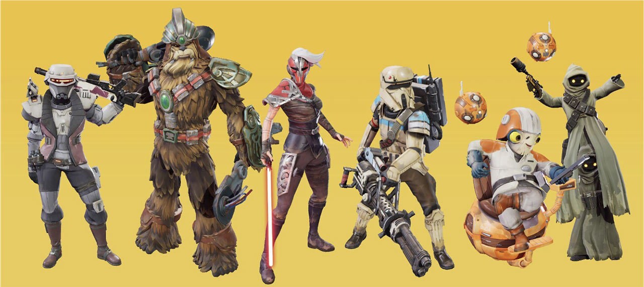 The characters of Star Wars: Hunters